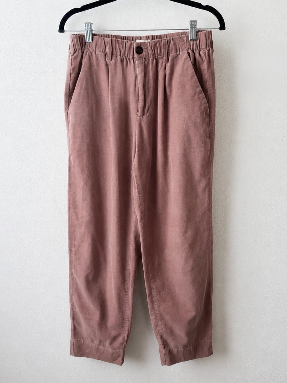 Madewell Corduroy High Rise Pants Relaxed Tapered Small Dusty Rose